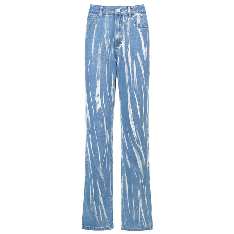 Women Baggy Jeans High Waist Trousers