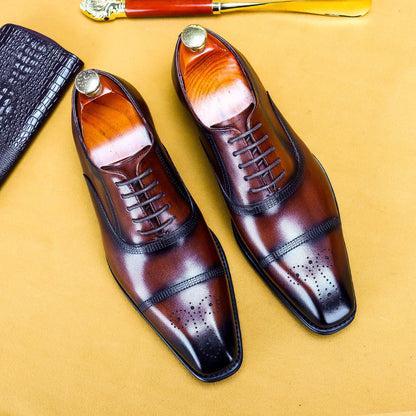 Men's Single Shoes Three-Joint Leather Shoes