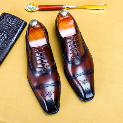 Men's Single Shoes Three-Joint Leather Shoes