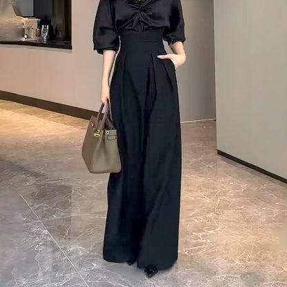 Fashion Drooping Wide-leg Pants Women