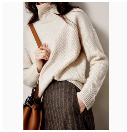 Women's Turtleneck Cashmere Sweater Thickened