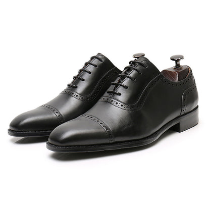 Business Office Oxford Shoes Brogue Leather Shoes Men's Leather